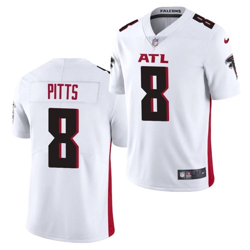 Men's Atlanta Falcons #8 Kyle Pitts White NFL 2021 Draft Vapor Untouchable Limited Stitched Jersey